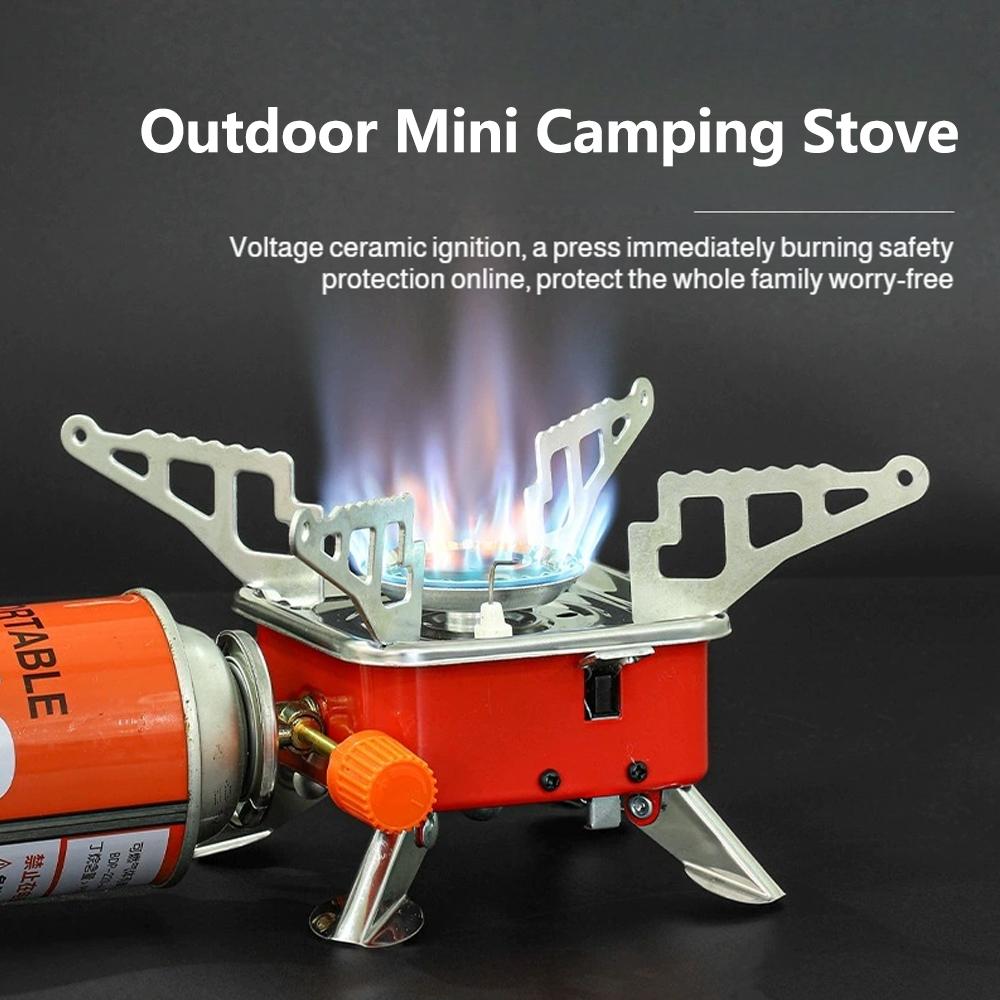 Outdoor Gas Camping Oven - เตาแก๊สพกพาแบบพับได้ ทนลม กำลังไฟแรง สำหรับตั้งแคมป์ ทำอาหารกลางแจ้ง เตาสำหรับแบ็คแพ็ค