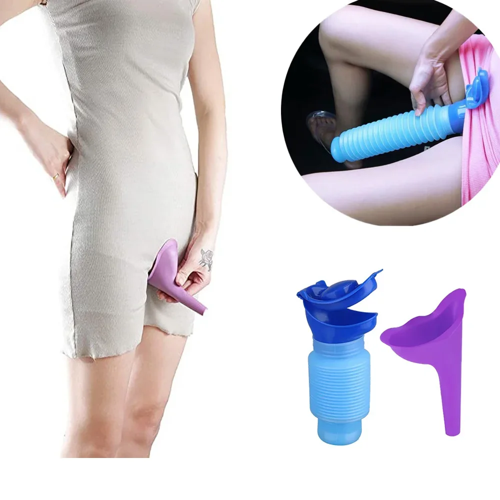 Outdoor Camping Urinal - กระโถนพกพาขนาด 750 มล. สำหรับผู้หญิง ผู้ชาย เด็ก