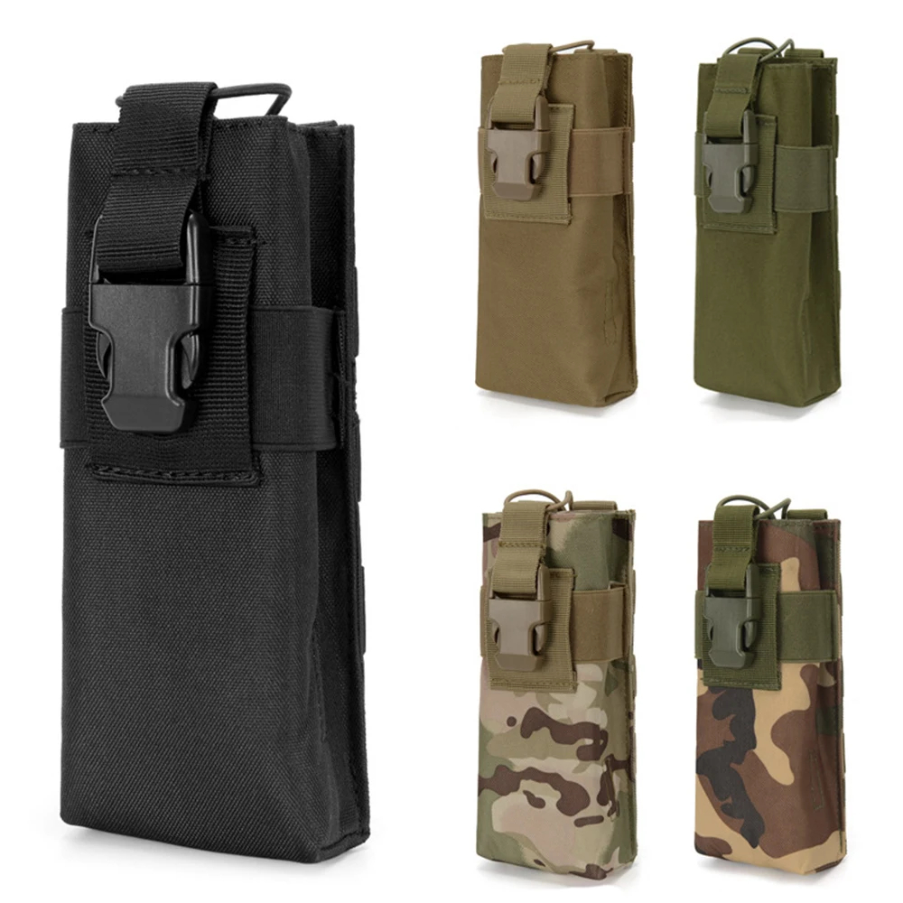 Outdoor Camping Magazine - กระเป๋าคาดเอวแบบยุทธวิธี Molle สำหรับใส่วิทยุสื่อสารและวอล์คกี้ทอล์คกี้ สำหรับกิจกรรมกลางแจ้ง แคมป์ปิ้ง พร้อมช่องใส่แม็กกาซีน