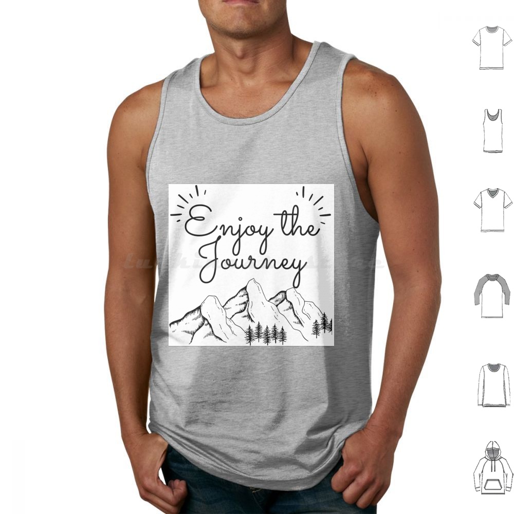 Outdoor Camping Quotes - เพลิดเพลินกับการเดินทาง เสื้อกล้าม เสื้อกั๊ก แขนกุด เพลิดเพลินกับการเดินทาง การเดินทาง