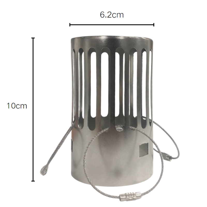Outdoor Camping Wood Stove - ฝาครอบปล่องเตาไม้สำหรับตั้งแคมป์ ขนาด 62 มม. ทำจากสแตนเลส ป้องกันประกายไฟ