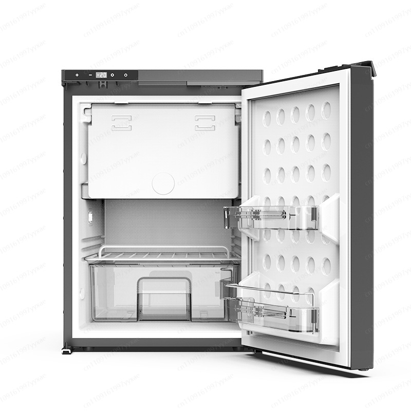 Outdoor Camping Fridge - ตู้เย็นติดรถยนต์แบบคอมเพรสเซอร์ 12V 24V, ตู้แช่แข็งแบบสองโซน, ตู้เย็นพกพาสำหรับรถบ้าน เรือยอชท์