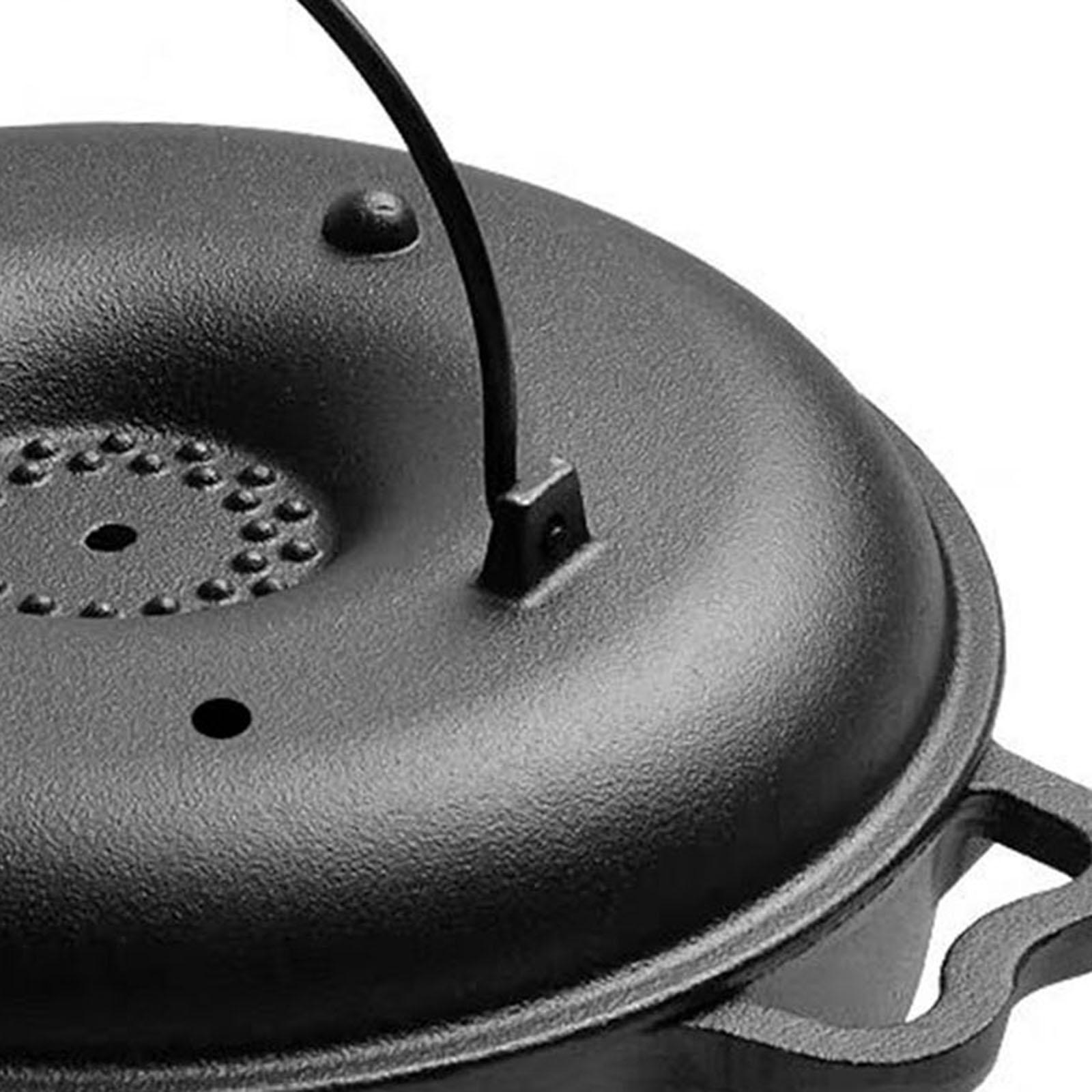 Outdoor Gas Camping Oven - กระทะย่างไก่งวง กระทะอบในเตาอบ กระทะเคลือบกันติดพร้อมฝาปิด จานย่าง หม้อไฟ หม้อสุกี้ยากิ