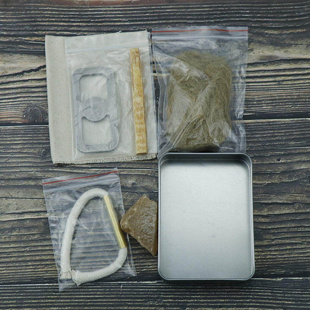 Survival Kit - 1 ชุดเชือกจุดไฟสำหรับตั้งแคมป์กลางแจ้ง อุปกรณ์จุดไฟ อุปกรณ์เอาตัวรอด