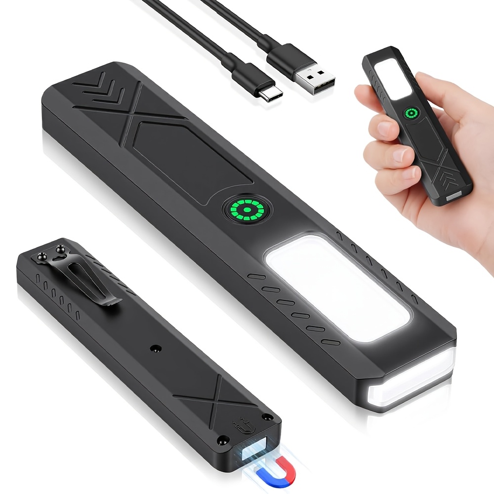 Outdoor Camping Adventure - ไฟฉาย LED แบบชาร์จไฟได้ 600LM ไฟฉายขนาดเล็ก COB