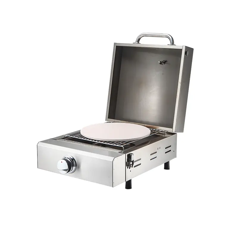 Outdoor Gas Camping Oven - เตาอบพิซซ่าขนาดเล็กแบบพกพา ใช้แก๊ส ทำจากสแตนเลส เหมาะสำหรับทำพิซซ่า พาย ขนมปังกรอบ
