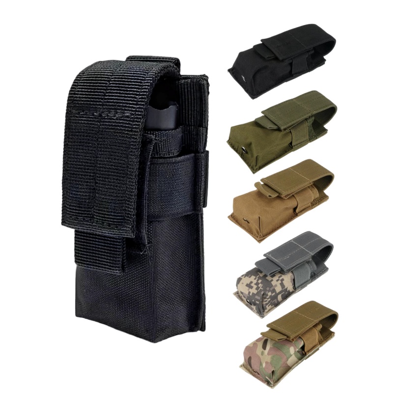 Outdoor Camping Magazine - ซองไฟฉาย M5 Molle กลางแจ้งขนาด9มม. ที่ใส่แมกกาซีนแบบเดี่ยวอุปกรณ์ EDC