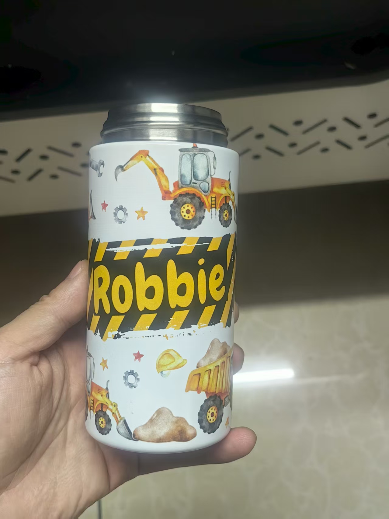 Vacuum Insulated Flask - แก้วน้ำเก็บความร้อนสุญญากาศ สีขาวนม แก้วกาแฟ ขวดน้ำเก็บความร้อนในรถยนต์ ขวดน้ำสแตนเลสแบบพกพา