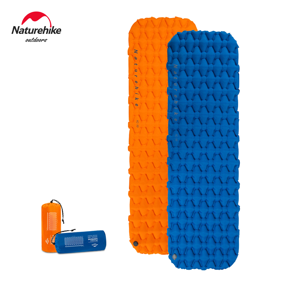 Outdoor Inflatable Camping Tent With Air Pump - Naturehike ที่นอนเป่าลมที่นอนแคมป์ปิ้งที่นอนลม Ultralight แผ่นรองนอนกลางแจ้งเตียงพับเดินป่าเสื่อนอน