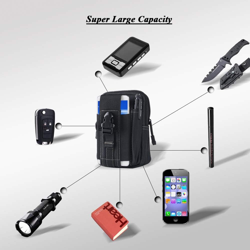 กระเป๋าคาดเอวแบบยุทธวิธี Molle - Outdoor Camping Adventure บทวิจารณ์และราคา