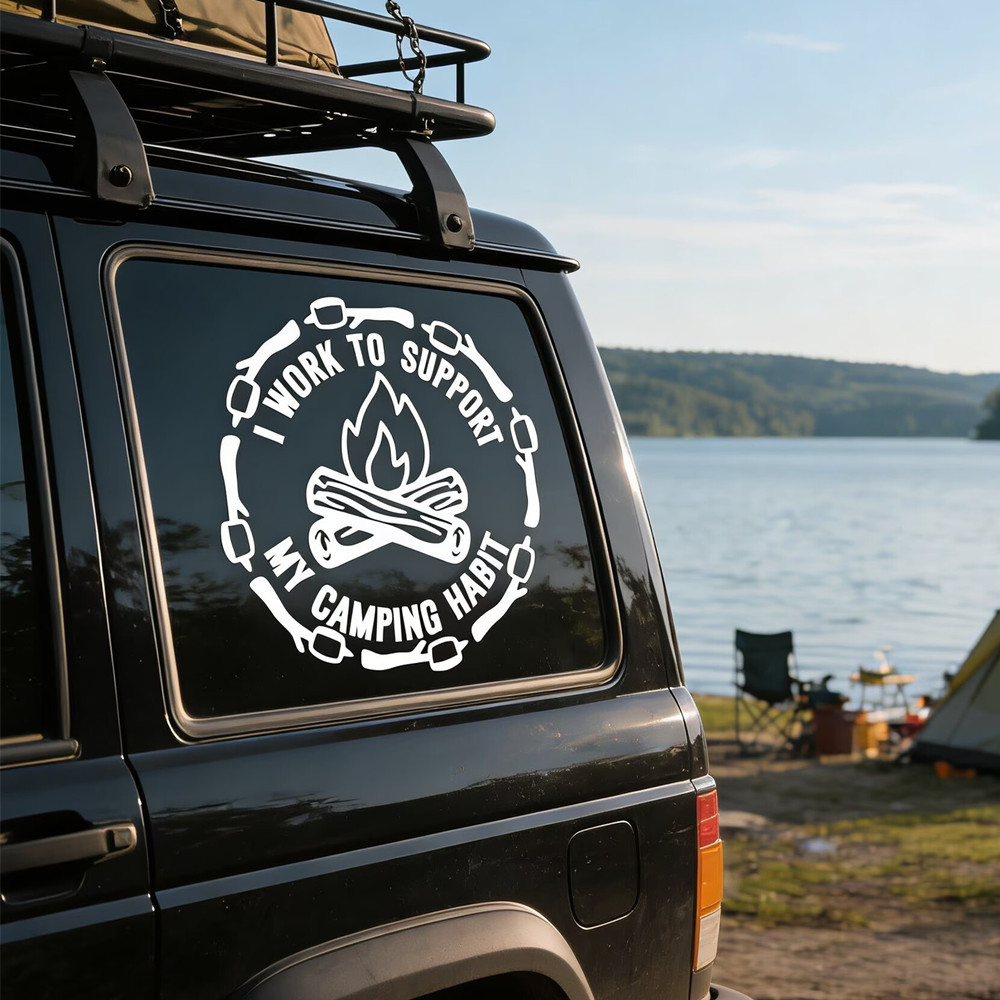 สติกเกอร์ติดรถยนต์คำคมแคมป์ปิ้ - Outdoor Camping Quotes บทวิจารณ์และราคา