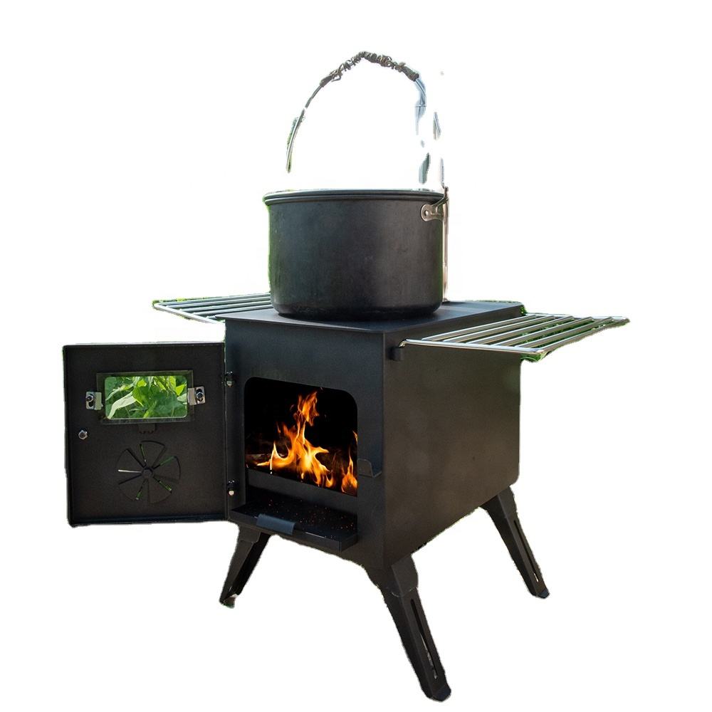 เตาไม้พับได้ดีไซน์ทันสมัย ติดต - Outdoor Camping Wood Stove บทวิจารณ์และราคา