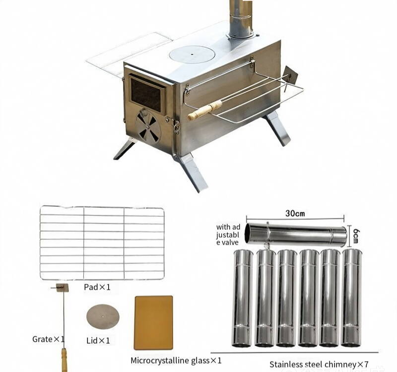 เตาไม้สำหรับตั้งแคมป์ เตาไม้สแ - Outdoor Camping Wood Stove บทวิจารณ์และราคา