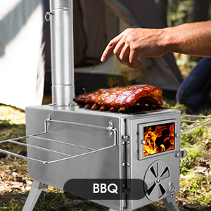 เตาไม้สำหรับตั้งแคมป์ เตาไม้สแ - Outdoor Camping Wood Stove บทวิจารณ์และราคา