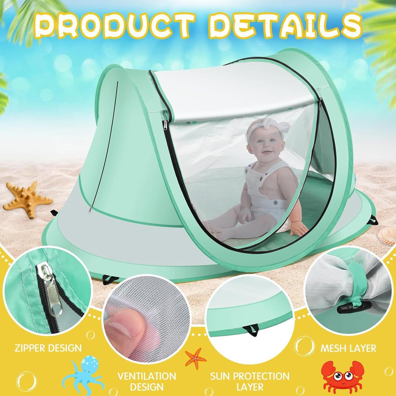 เต็นท์ชายหาดสำหรับเด็กเล็ก เต็ - Outdoor Camping Automatic Quick Opening Tent บทวิจารณ์และราคา