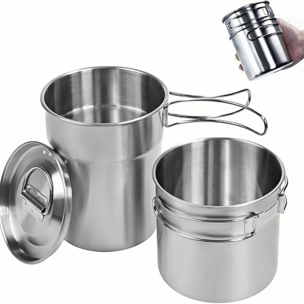 แก้วพับได้สำหรับแคมป์ปิ้ง หม้อ - Outdoor Camping Cooking Equipment บทวิจารณ์และราคา