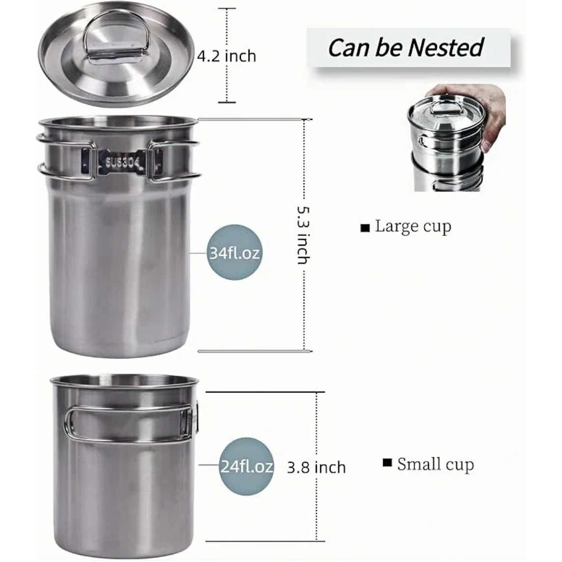 แก้วพับได้สำหรับแคมป์ปิ้ง หม้อ - Outdoor Camping Cooking Equipment บทวิจารณ์และราคา