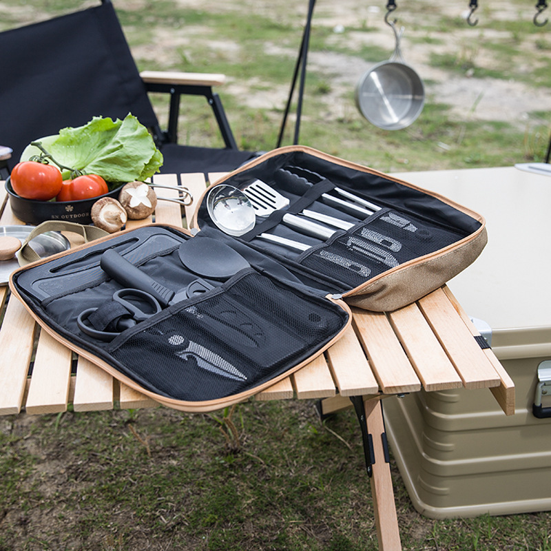 ชุดเครื่องครัวแคมป์ปิ้ง 8 ชิ้น - Outdoor Camping Cooking Equipment บทวิจารณ์และราคา