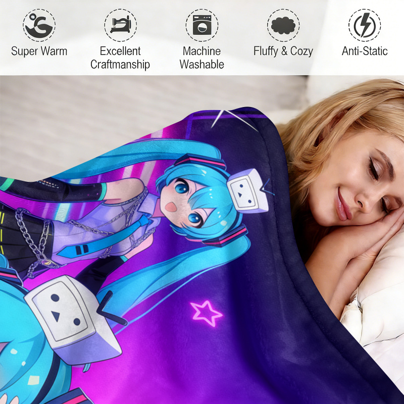 ผ้าห่มฟลานเนลฮัตสึเนะ มิกุ,ผ้า - Outdoor Camping Anime บทวิจารณ์และราคา