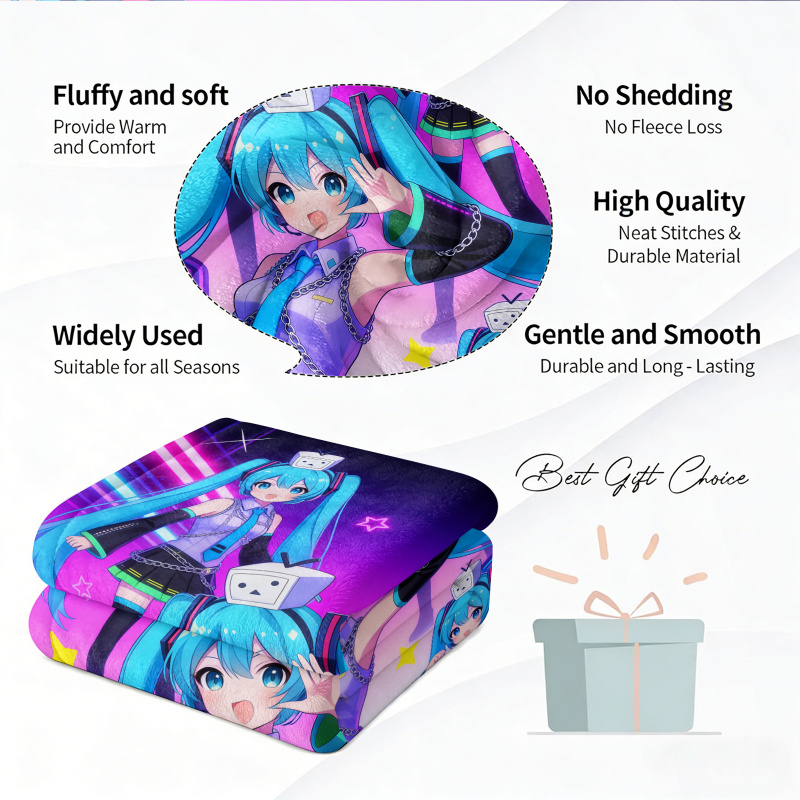 ผ้าห่มฟลานเนลฮัตสึเนะ มิกุ,ผ้า - Outdoor Camping Anime บทวิจารณ์และราคา