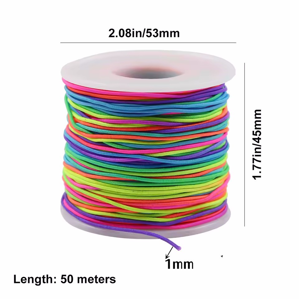 เชือกยางยืดสีรุ้งสำหรับร้อยลูก - Paracord Bracelet บทวิจารณ์และราคา