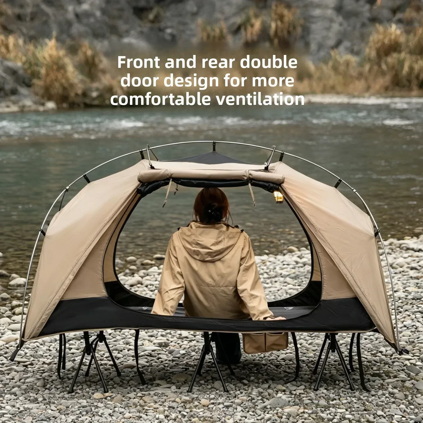 เต็นท์นอนแบบพกพาสำหรับคนเดียว  - Outdoor Camping Automatic Quick Opening Tent บทวิจารณ์และราคา