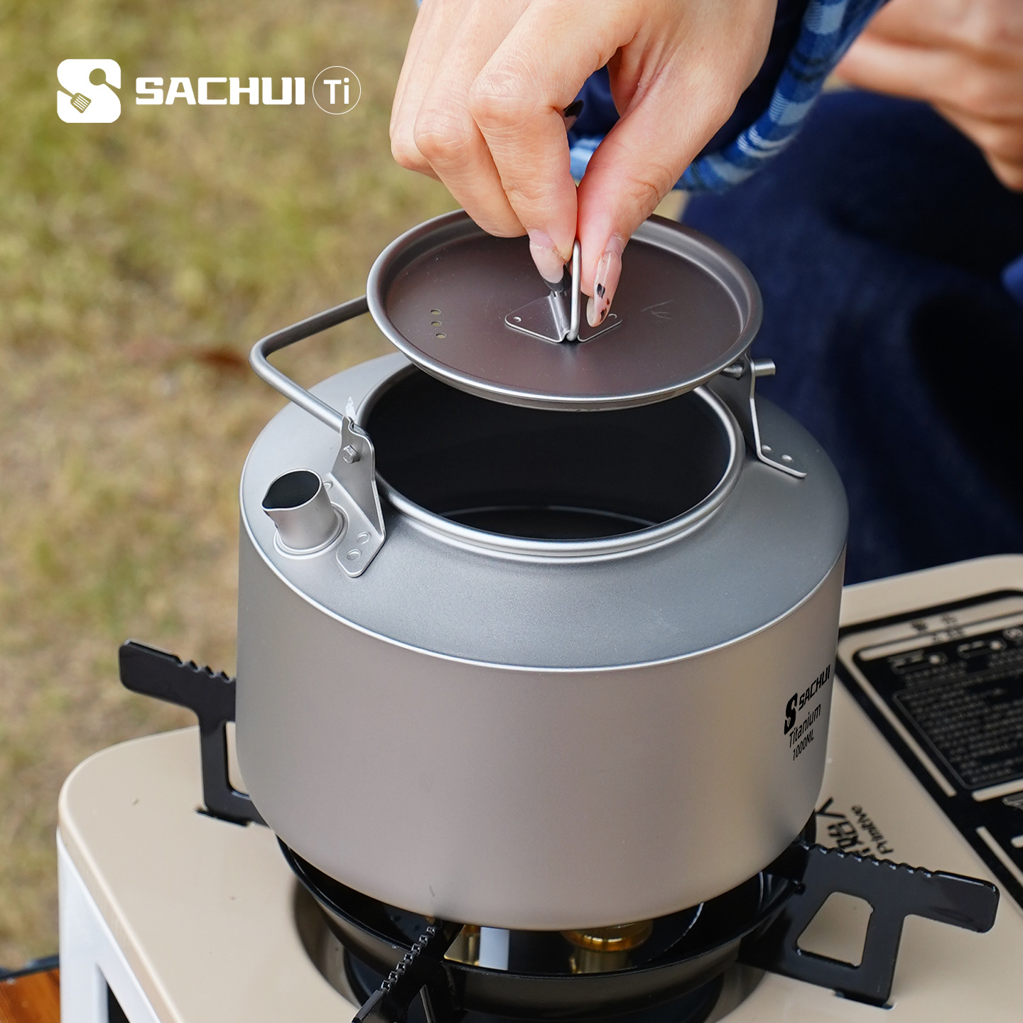 กาต้มน้ำไทเทเนียมบริสุทธิ์ 100 - Outdoor Camping Cooking Equipment บทวิจารณ์และราคา