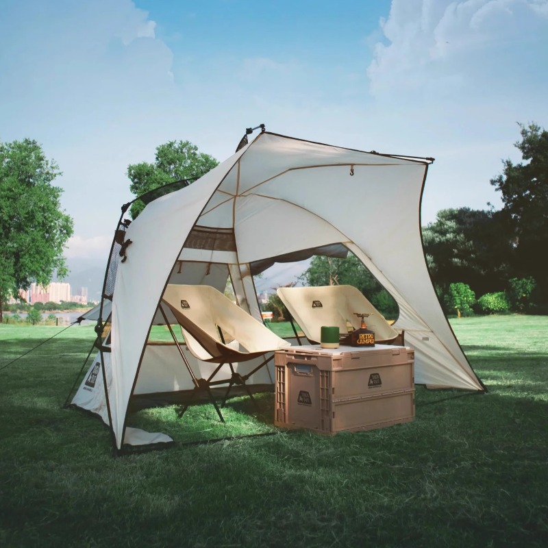 เต็นท์ชายหาดพกพาแบบพับได้ กันฝ - Outdoor Camping Automatic Quick Opening Tent บทวิจารณ์และราคา