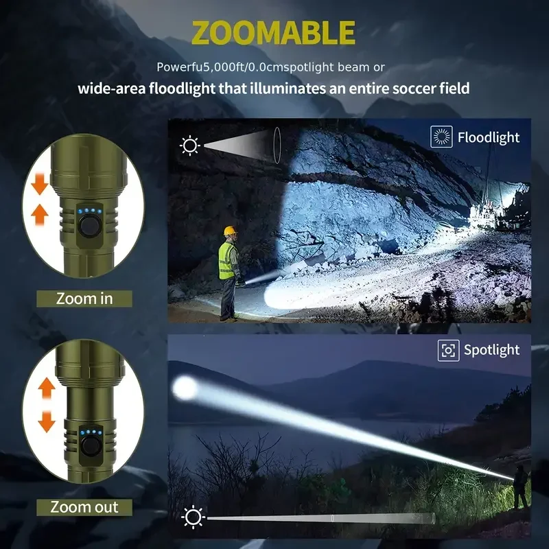 ไฟฉายที่ทรงพลังเป็นพิเศษ ไฟฉาย - Outdoor Camping Adventure บทวิจารณ์และราคา