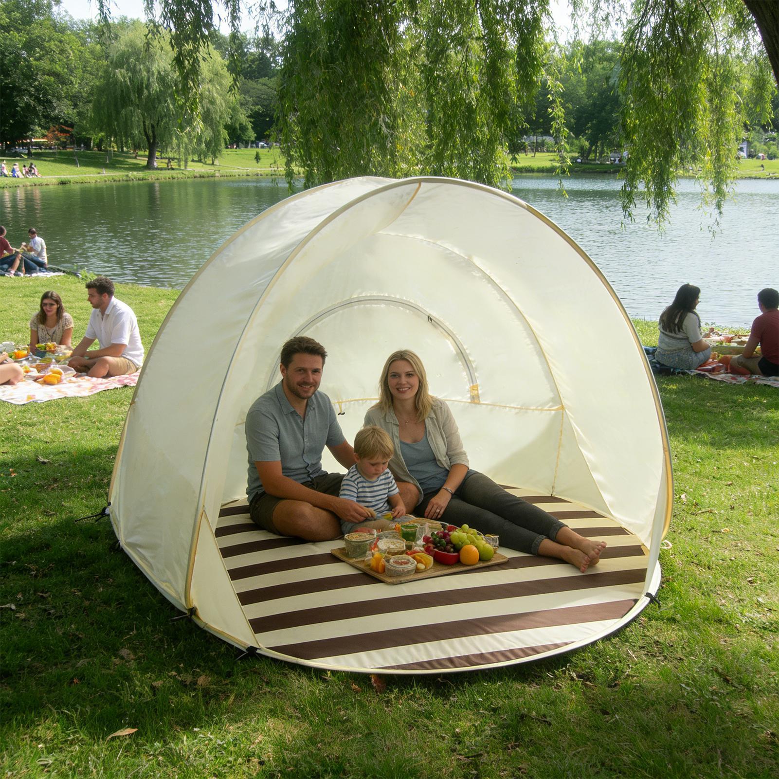 เต็นท์ชายหาดแบบพกพาเปิดเร็ว ขน - Outdoor Camping Automatic Quick Opening Tent บทวิจารณ์และราคา