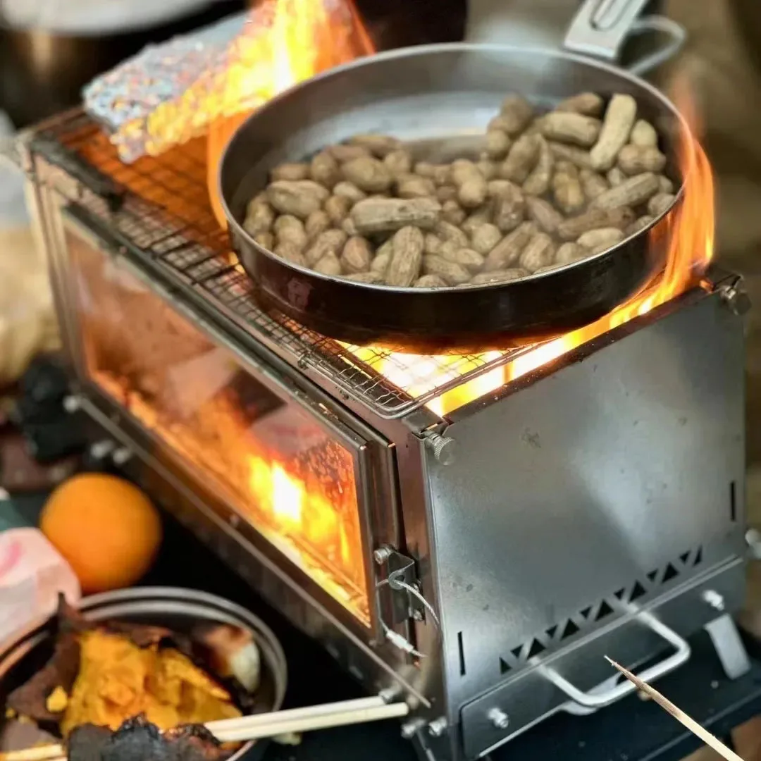 เตาไม้พับได้ เตาพกพา เตาถ่าน เ - Outdoor Camping Wood Stove บทวิจารณ์และราคา