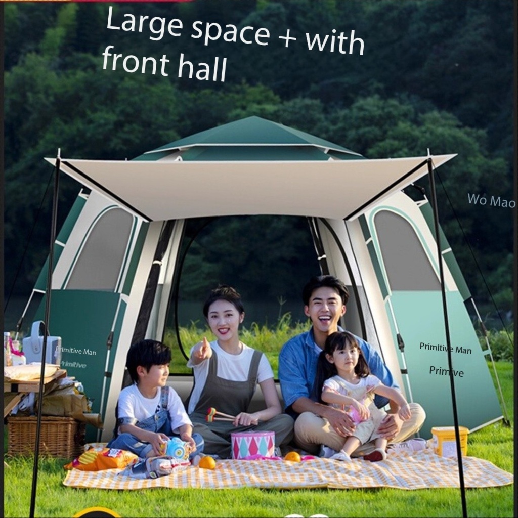 อุปกรณ์ตั้งแคมป์ ลดราคา 6-8 คน - Outdoor Camping Automatic Quick Opening Tent บทวิจารณ์และราคา