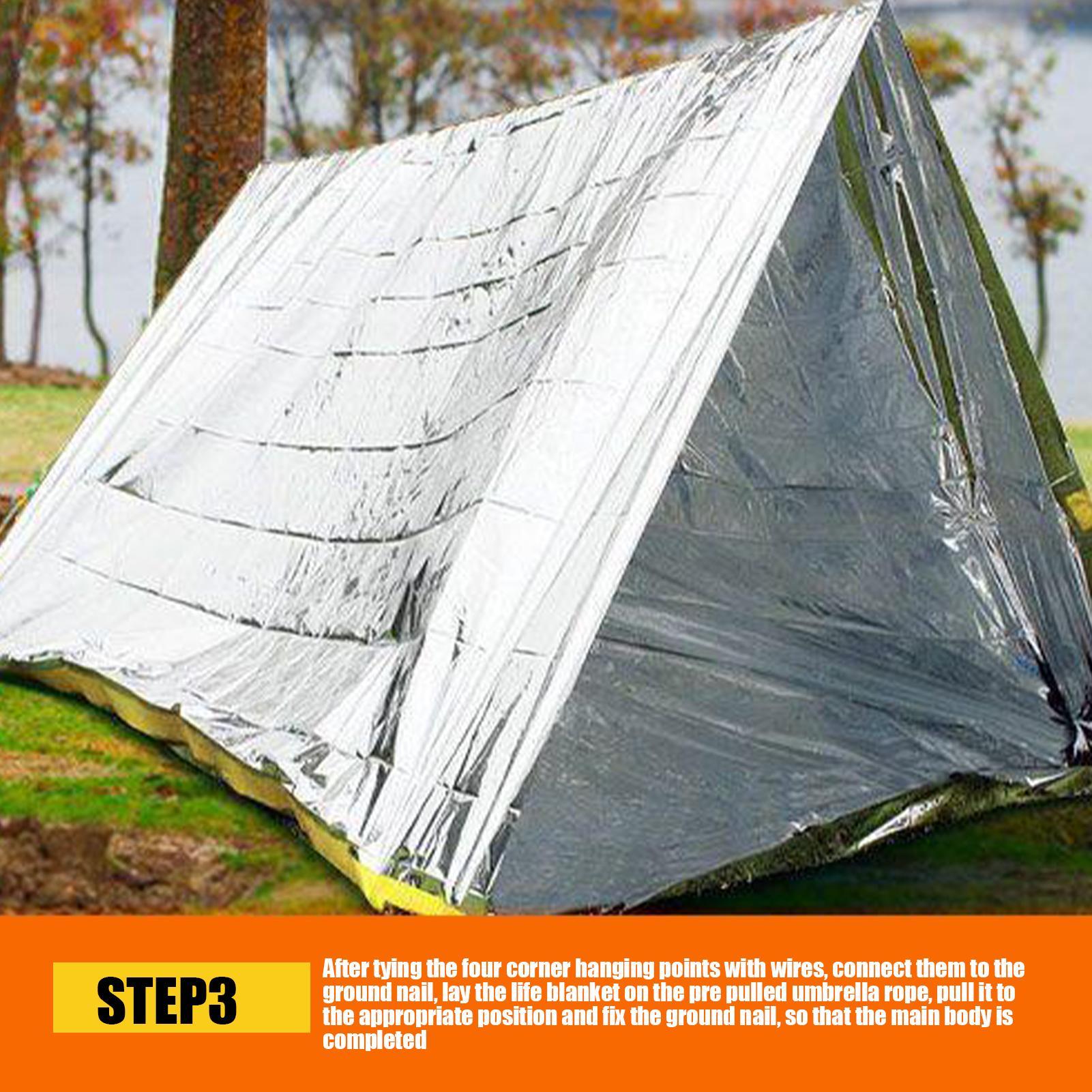 1PC ผ้าห่มฉุกเฉินกันลมกันน้ำฟอ - Survival Kit บทวิจารณ์และราคา