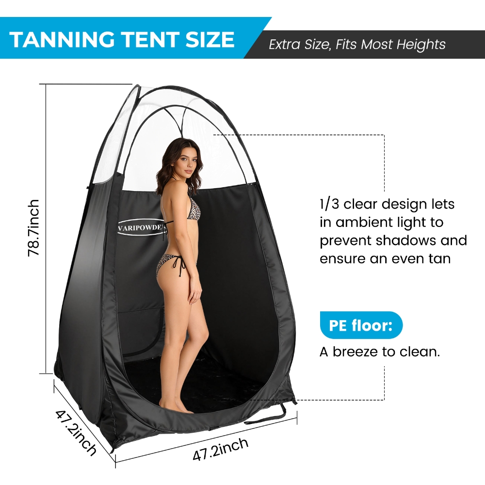 เต็นท์อาบแดดสีดำแบบพกพาสำหรับต - Outdoor Camping Automatic Quick Opening Tent บทวิจารณ์และราคา