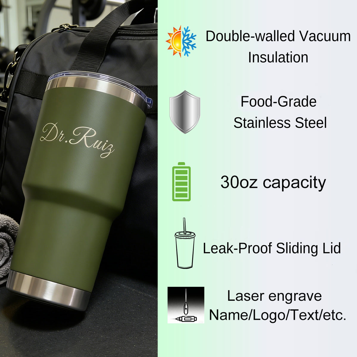 แก้วน้ำสแตนเลสสุญญากาศขนาดใหญ่ - Vacuum Insulated Flask บทวิจารณ์และราคา