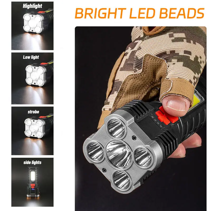 ไฟฉาย LED กำลังสูง 5 ดวง ไฟฉาย - Outdoor Camping Adventure บทวิจารณ์และราคา