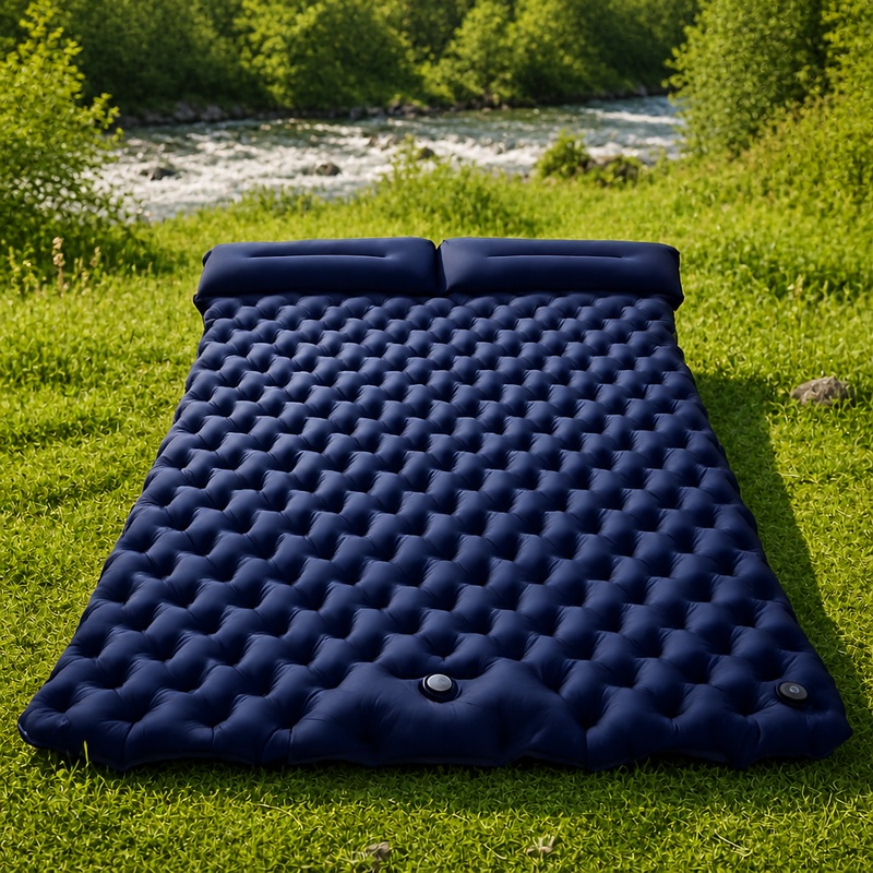 ที่นอนลมคู่น้ำหนักเบาสำหรับการ - Outdoor Inflatable Camping Tent With Air Pump บทวิจารณ์และราคา