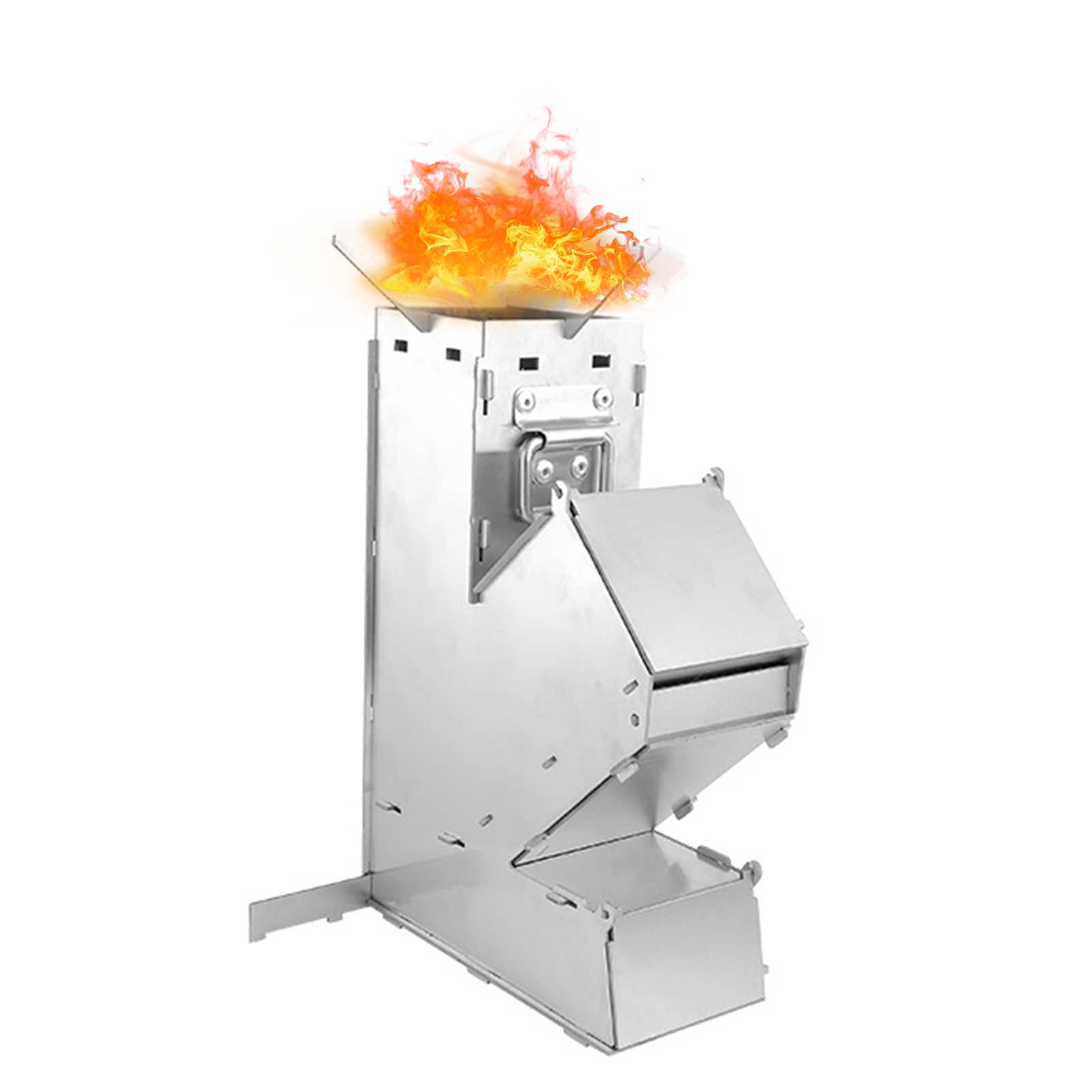 กลางแจ้งเตาไม้หนาสแตนเลสสตีลถอ - Outdoor Camping Wood Stove บทวิจารณ์และราคา