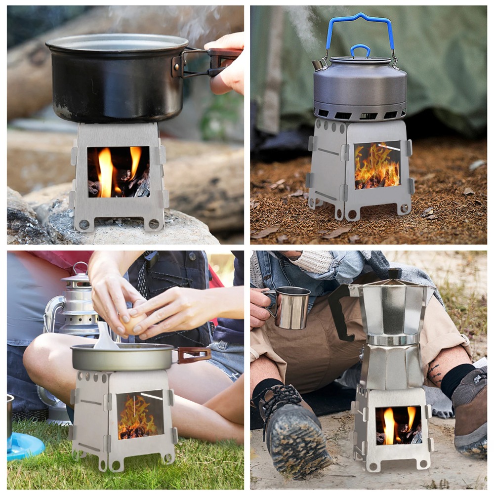 เตาเผาไม้สำหรับตั้งแคมป์ เตาแอ - Outdoor Camping Wood Stove บทวิจารณ์และราคา