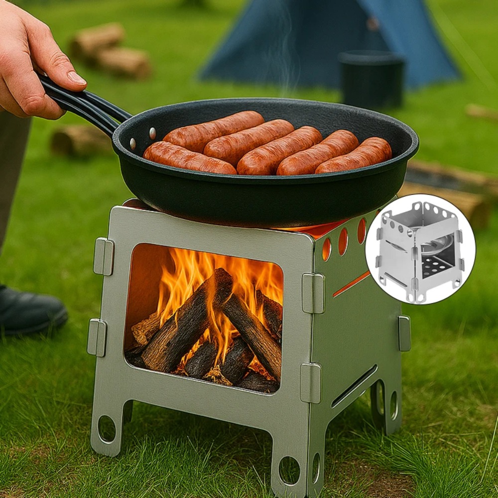 เตาเผาไม้สำหรับตั้งแคมป์ เตาแอ - Outdoor Camping Wood Stove บทวิจารณ์และราคา