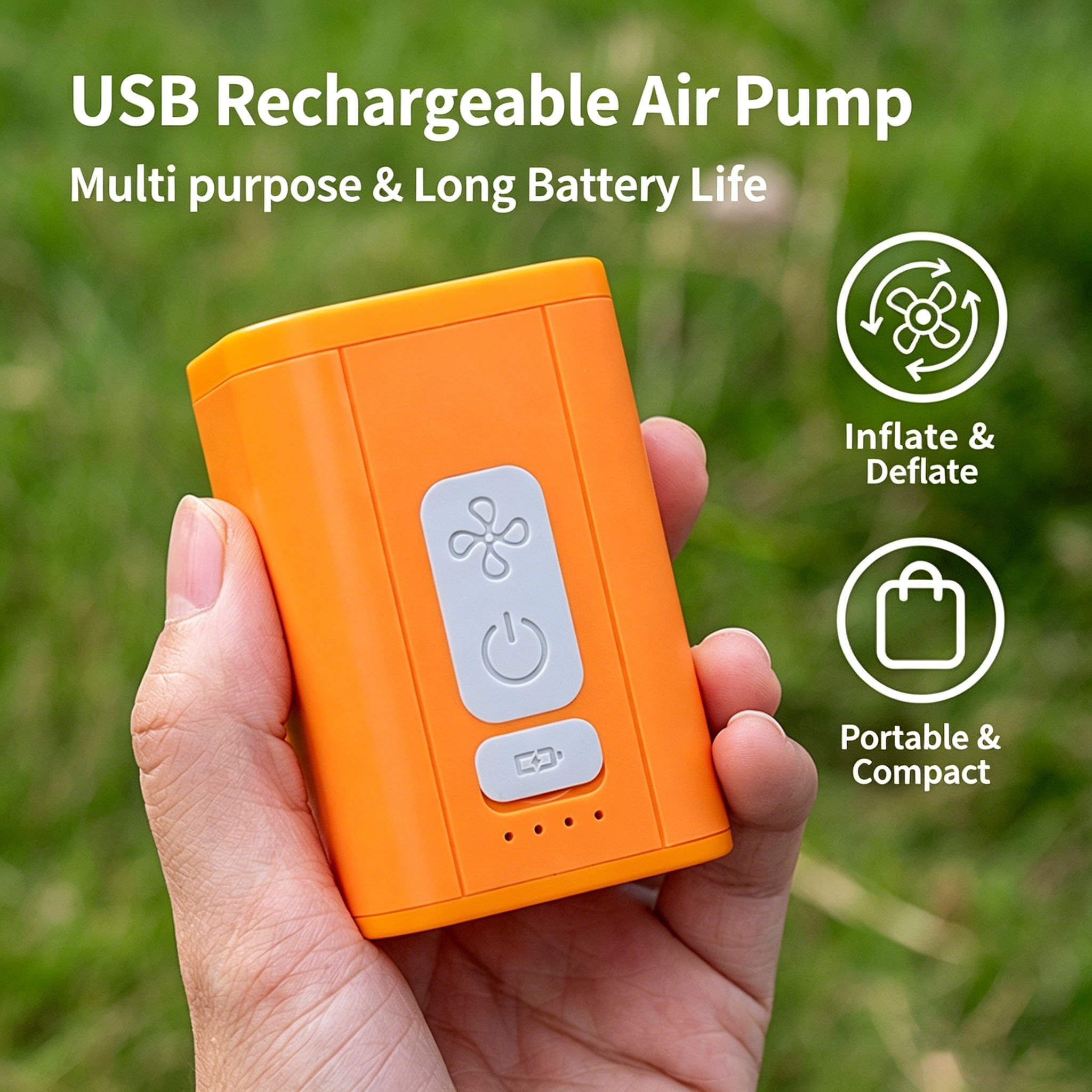 ปั๊มลมไฟฟ้าแบบพกพา 2-in-1 ชาร์ - Outdoor Inflatable Camping Tent With Air Pump บทวิจารณ์และราคา