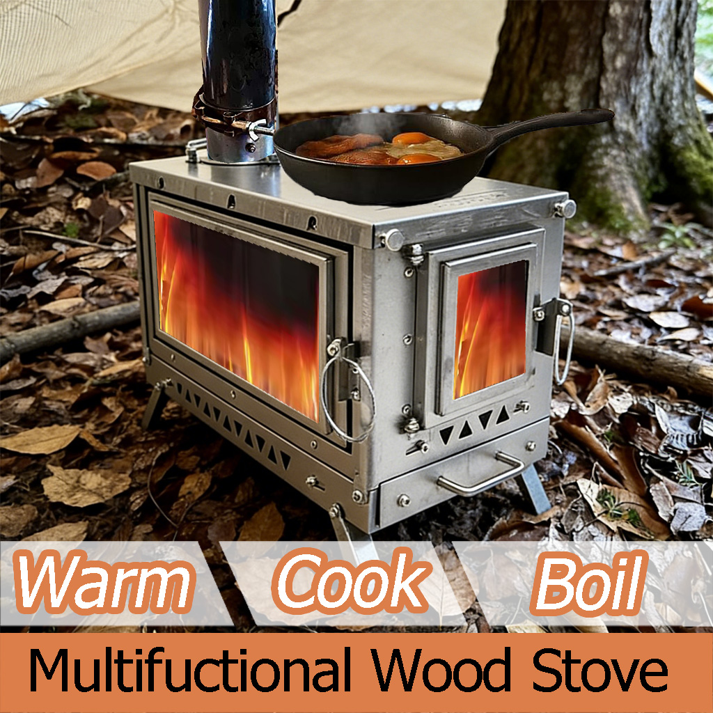 เตาเต็นท์ไทเทเนียม DANCHEL T3, - Outdoor Camping Wood Stove บทวิจารณ์และราคา