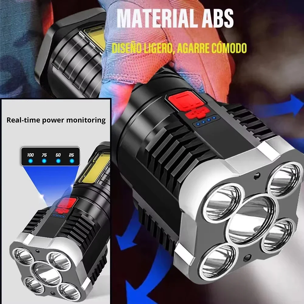 ไฟฉาย LED กำลังสูง 5 ดวง ไฟฉาย - Outdoor Camping Adventure บทวิจารณ์และราคา
