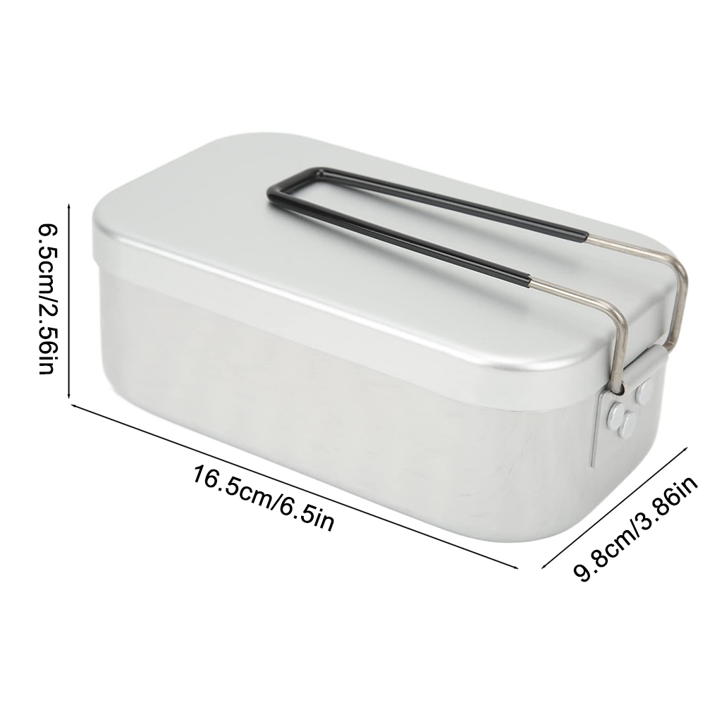800ML อลูมิเนียมกล่องอาหารกลาง - Outdoor Camping Cooking Equipment บทวิจารณ์และราคา
