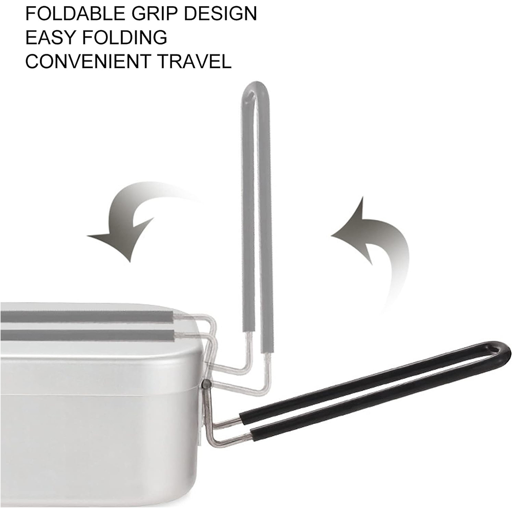 800ML อลูมิเนียมกล่องอาหารกลาง - Outdoor Camping Cooking Equipment บทวิจารณ์และราคา