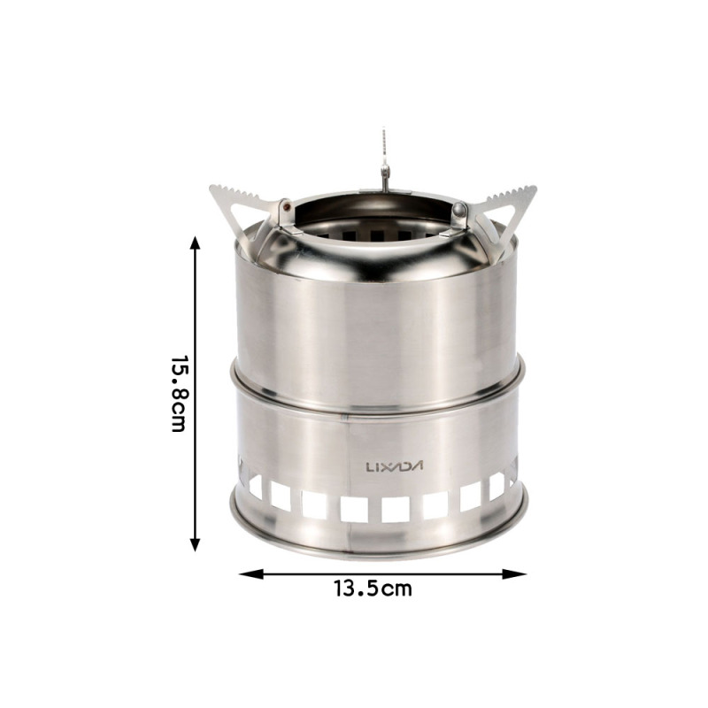 Lixada เตาไม้สแตนเลสสำหรับตั้ง - Outdoor Camping Wood Stove บทวิจารณ์และราคา