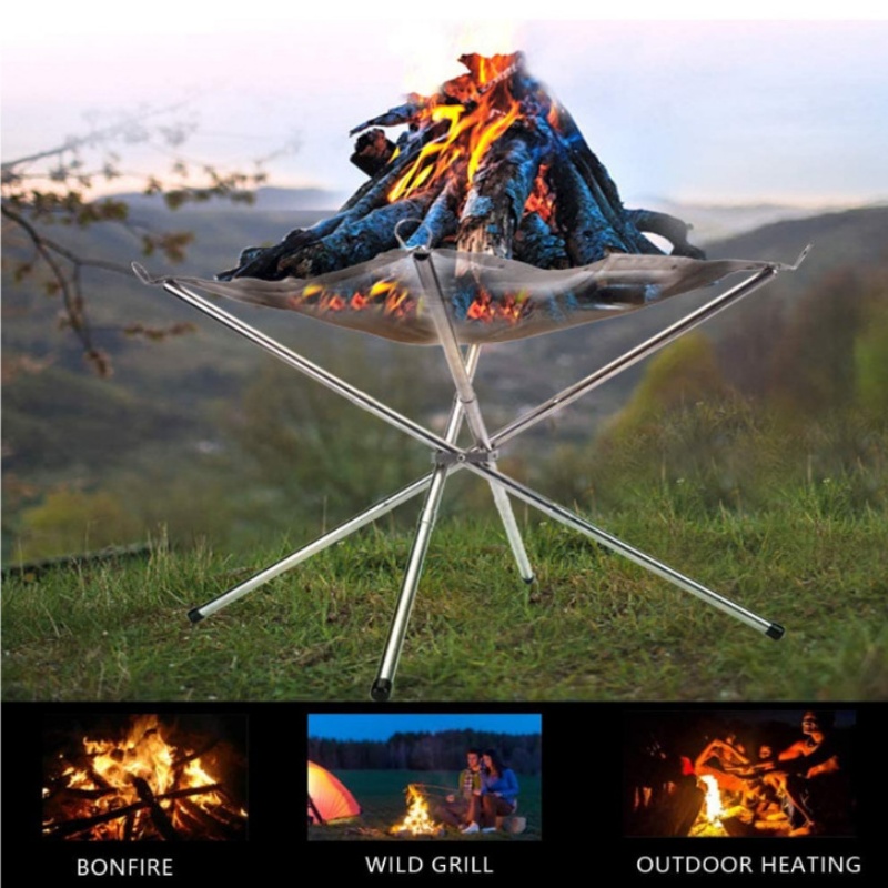 เตาบาร์บีคิวกลางแจ้งแบบพกพา ตะ - Outdoor Camping Wood Stove บทวิจารณ์และราคา