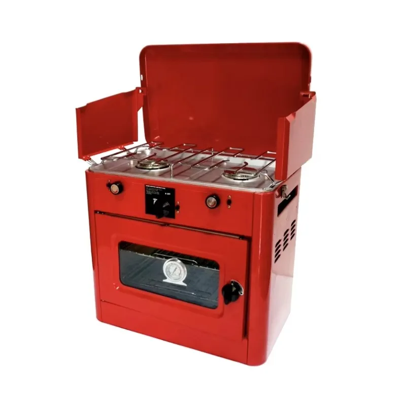 เตาแก๊สบาร์บีคิว2หัวแบบพกพาสำห - Outdoor Gas Camping Oven บทวิจารณ์และราคา