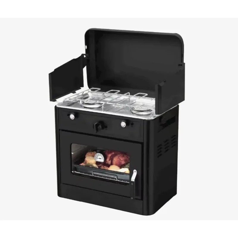 เตาแก๊สบาร์บีคิว2หัวแบบพกพาสำห - Outdoor Gas Camping Oven บทวิจารณ์และราคา