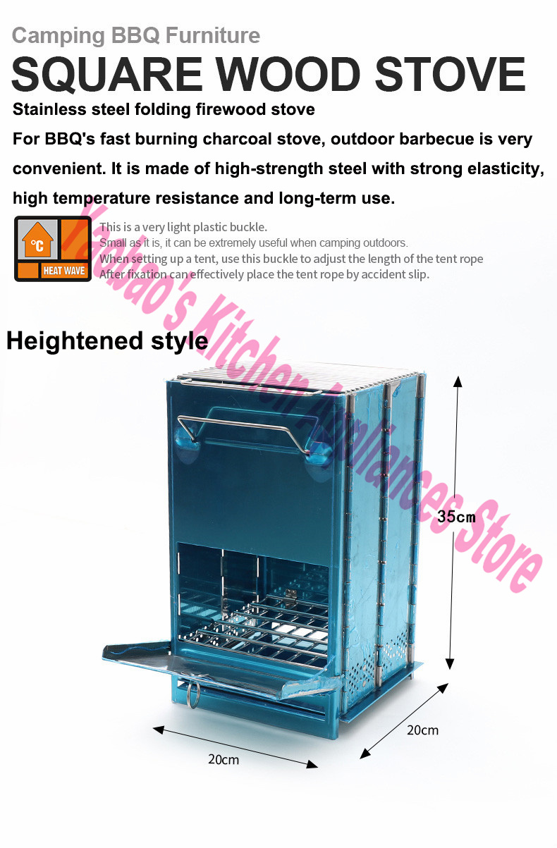 เตาไม้สำหรับตั้งแคมป์กลางแจ้ง  - Outdoor Camping Cooking Equipment บทวิจารณ์และราคา